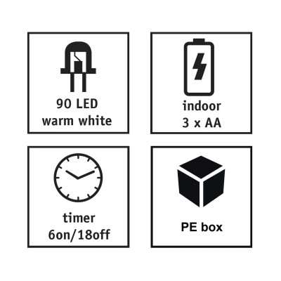 Гірлянда Luca Lighting струна, 1,74 м, теплий білий, 90 LED, таймер (8718861853278) Вінниця - фото 3