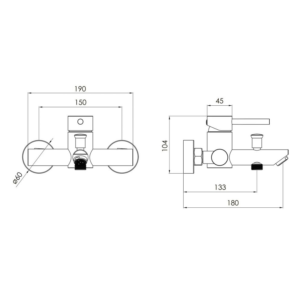 Змішувач для ванни VOLLE CRUZE de la noche чорний 1547.030104 Київ - фото 10