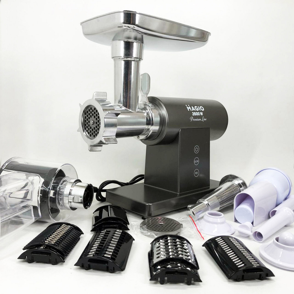 Електром'ясорубка з насадкою для ковбаси MAGIO MG-271, М'ясорубка для домашнього приготування м'яса MC-46 Львів - фото 11
