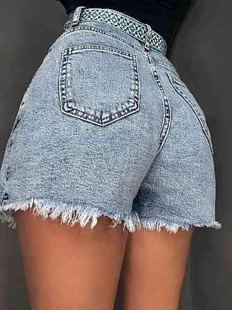 Шорты-юбка женские Vanver 223 джинсовые на запах с пуговицами короткие голубые, голубой, 26, 26, 73 см, 100 см Киев