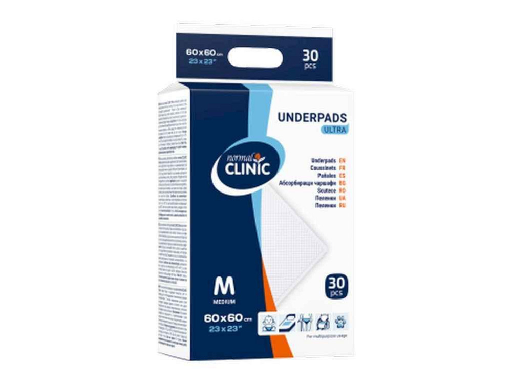 Пеленки для взрослых 30 ULTRA M 60x60см ТМ NORMAL CLINIQUE Киев - изображение 1