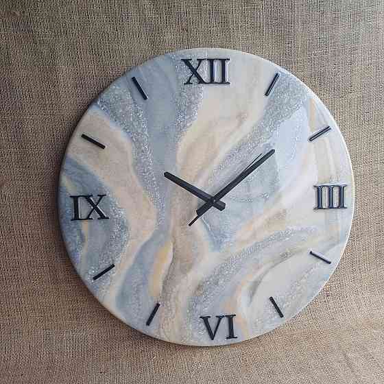 Годинник настінний 50 см з епоксидної смоли ручної роботи Дніпро