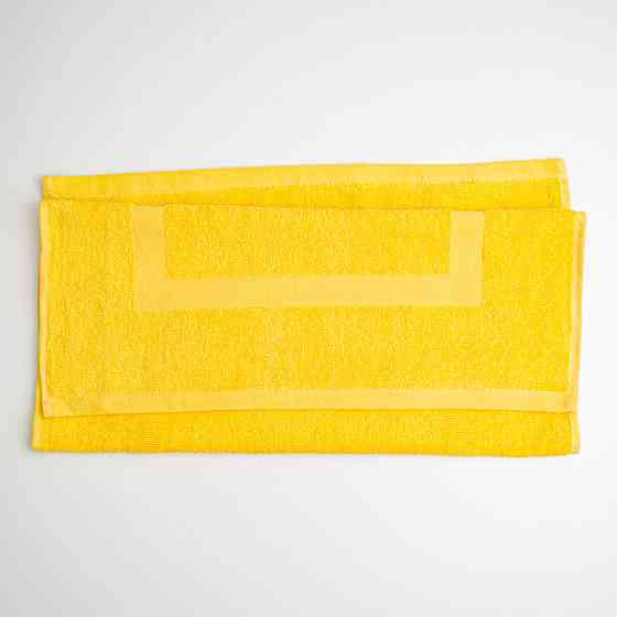 Махровое полотенце для ног с прямоугольником GM Textile 50х70см 380г/м2 (Желтый) Сумы