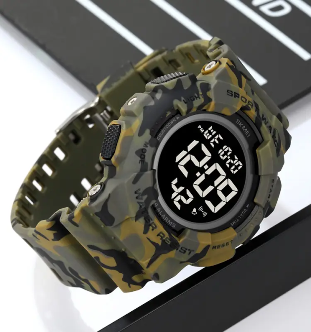 Мужские наручные спортивные часы Skmei 2081 Камуфляж с черным Винница - изображение 5