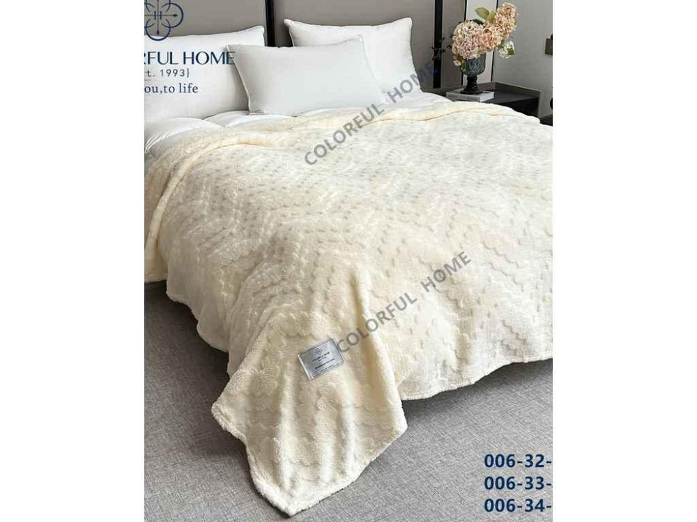 Плед 150*200 арт.CH-006-32 молочний ТМ COLORFULHOME Київ - фото 1
