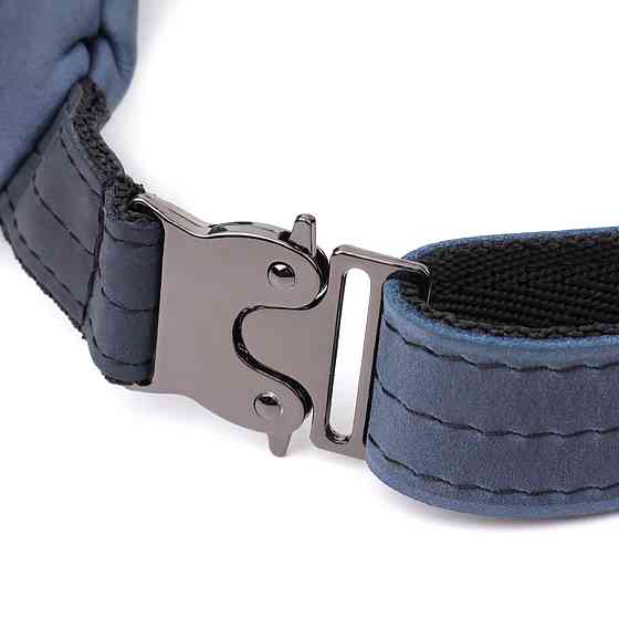 Чоловіча бананка відмінної якості з натуральної шкіри вінтажної Shvigel 23141 Синій Київ