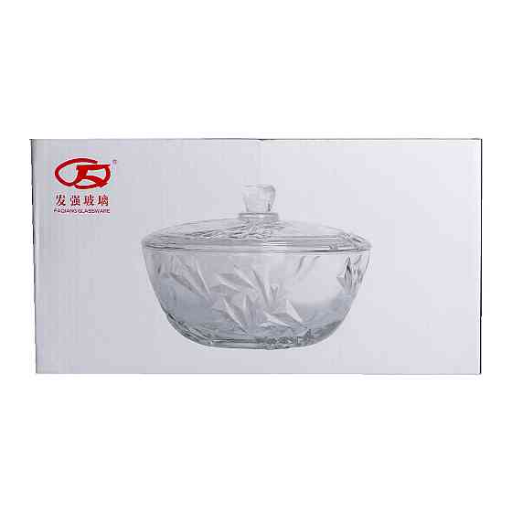 Yiwu Салатниця скляна з кришкою 24 см під кришталь HP-YH-62 Киев