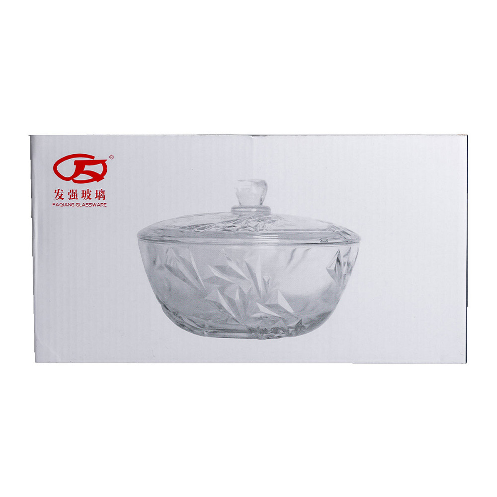 Yiwu Салатниця скляна з кришкою 24 см під кришталь HP-YH-62 Киев - изображение 5