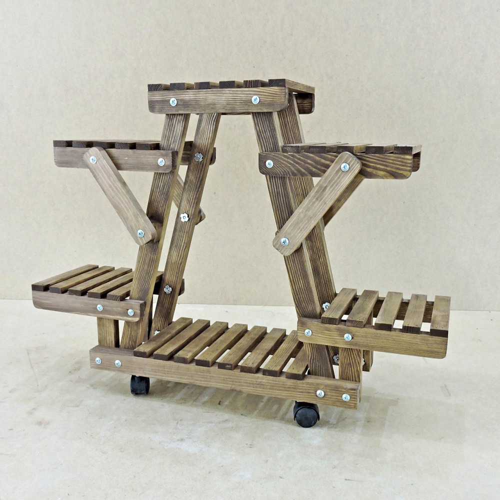 Підставка для квітів "Тулуза" капучино на коліщатках Миколаїв - фото 7