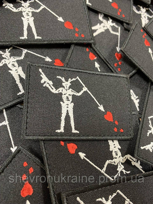 Шеврон FOG Чорна Борода (Форма прямокутна. Фон чорний) Розмір 8x5см Київ - фото 3