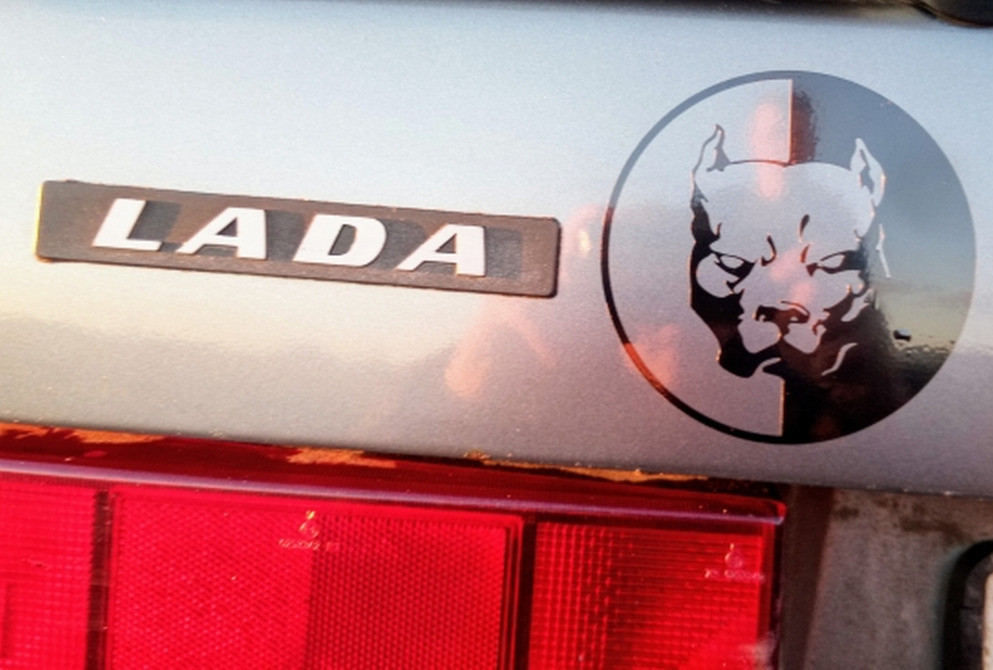 Наклейка на авто-мото Пітбуль Чорна, Біла світло Київ - фото 8