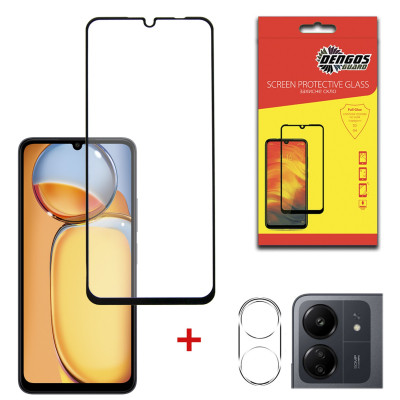 Скло захисне Dengos Xiaomi Redmi 13C 4G + camera module glass (DG-TGSCP-04) Вінниця - фото 1