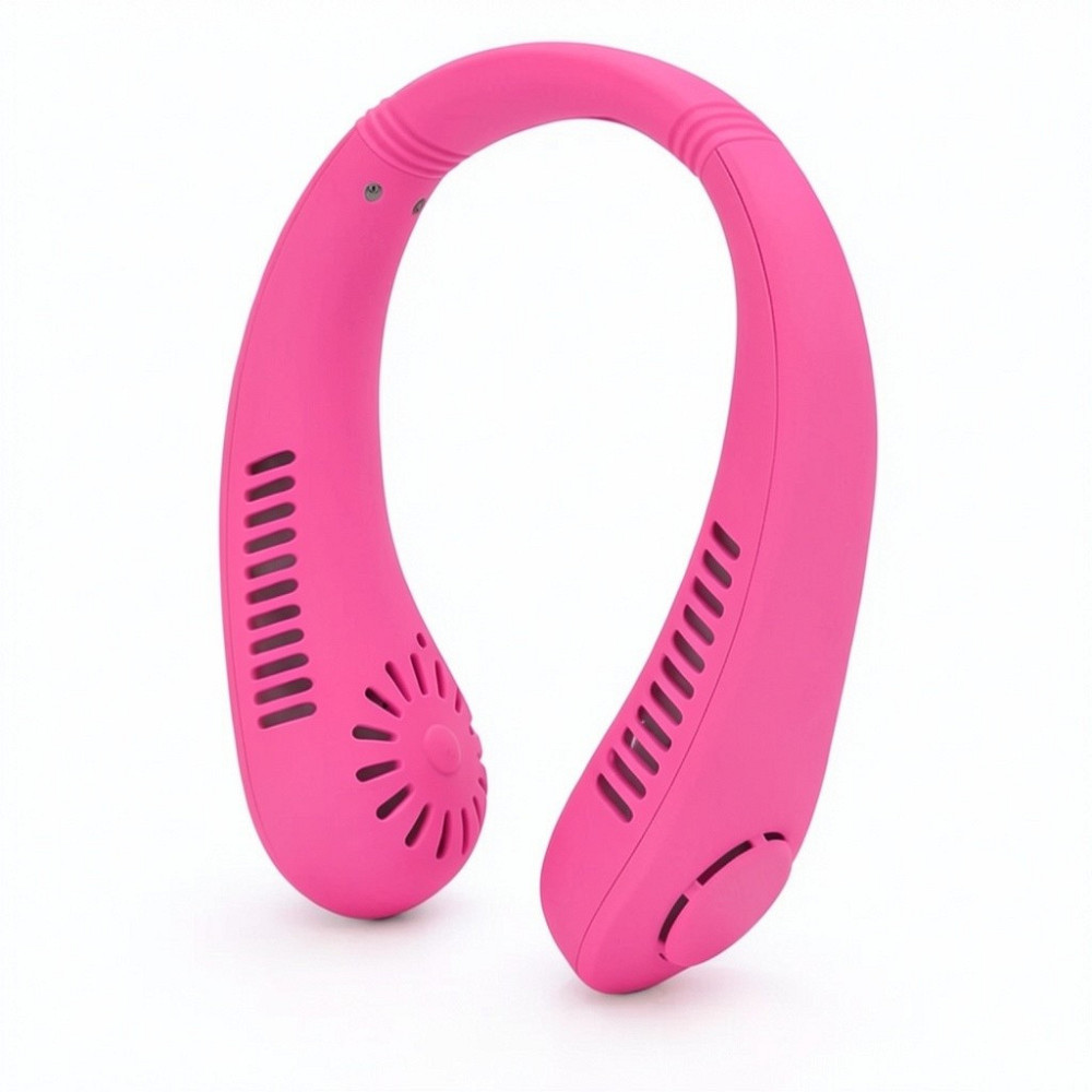 Вентилятор на шию Cat-neck Fan міні портативний USB X5 Рожевий Одеса - фото 1