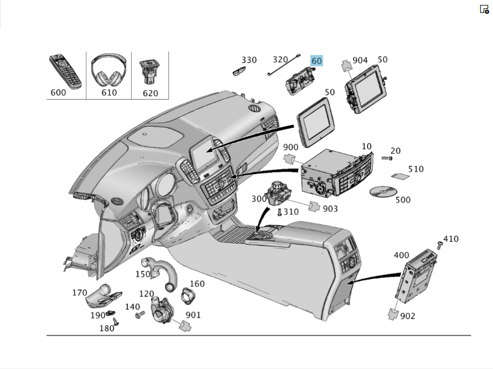 Mercedes-Benz  A1666890214 Утримувач цетрального дисплея ML/GLE W166 GL/GLS X166 GLE Coupe C292 Одеса - фото 2