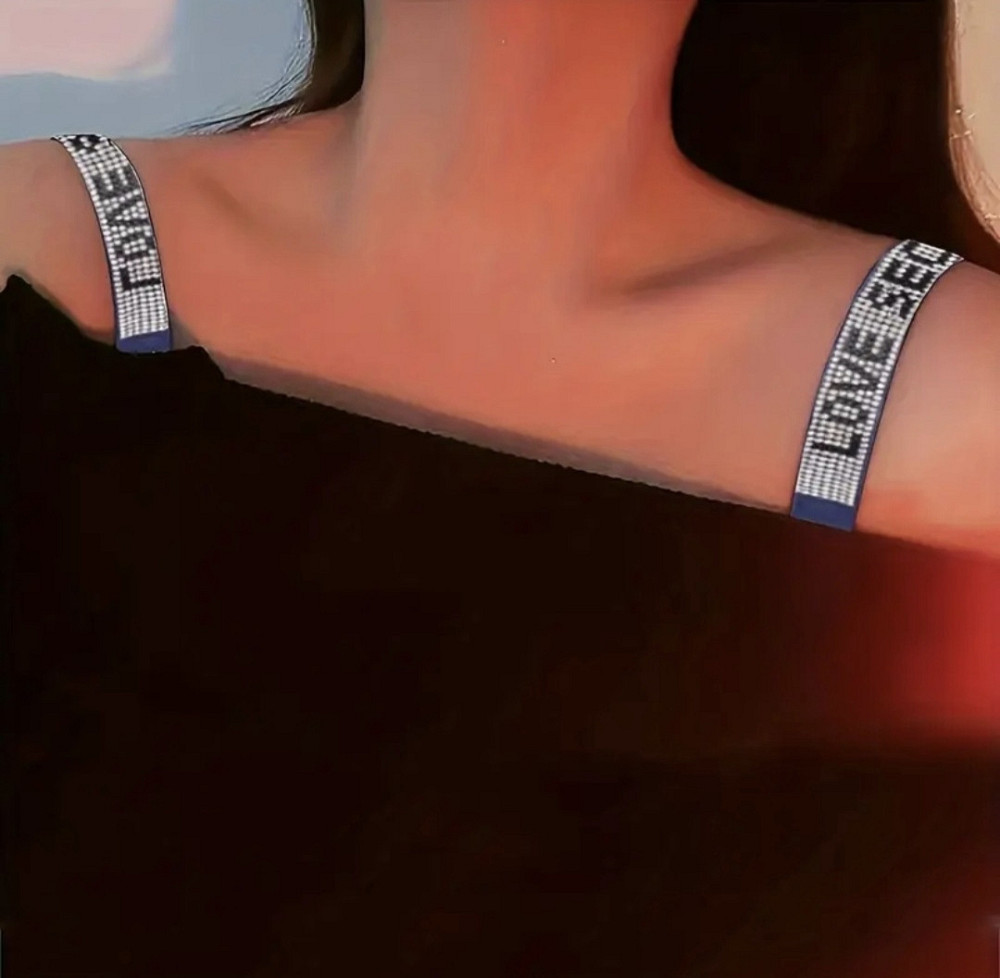 Бретельки з камінчиками Чорний Смела - изображение 2