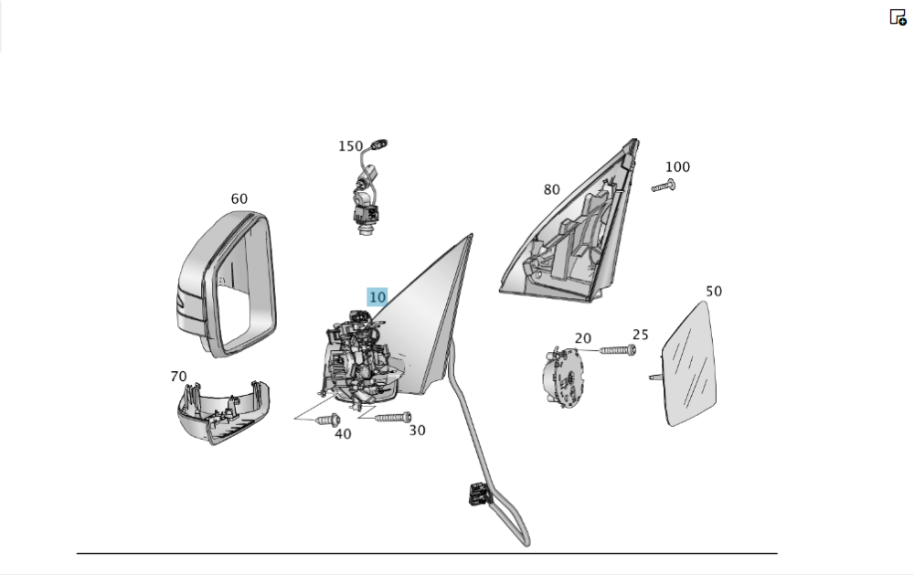Mercedes-Benz  A1668109700 Рама - механізм лівого дзеркала ML/GLE W166 GL/GLS X166 Одесса - изображение 7