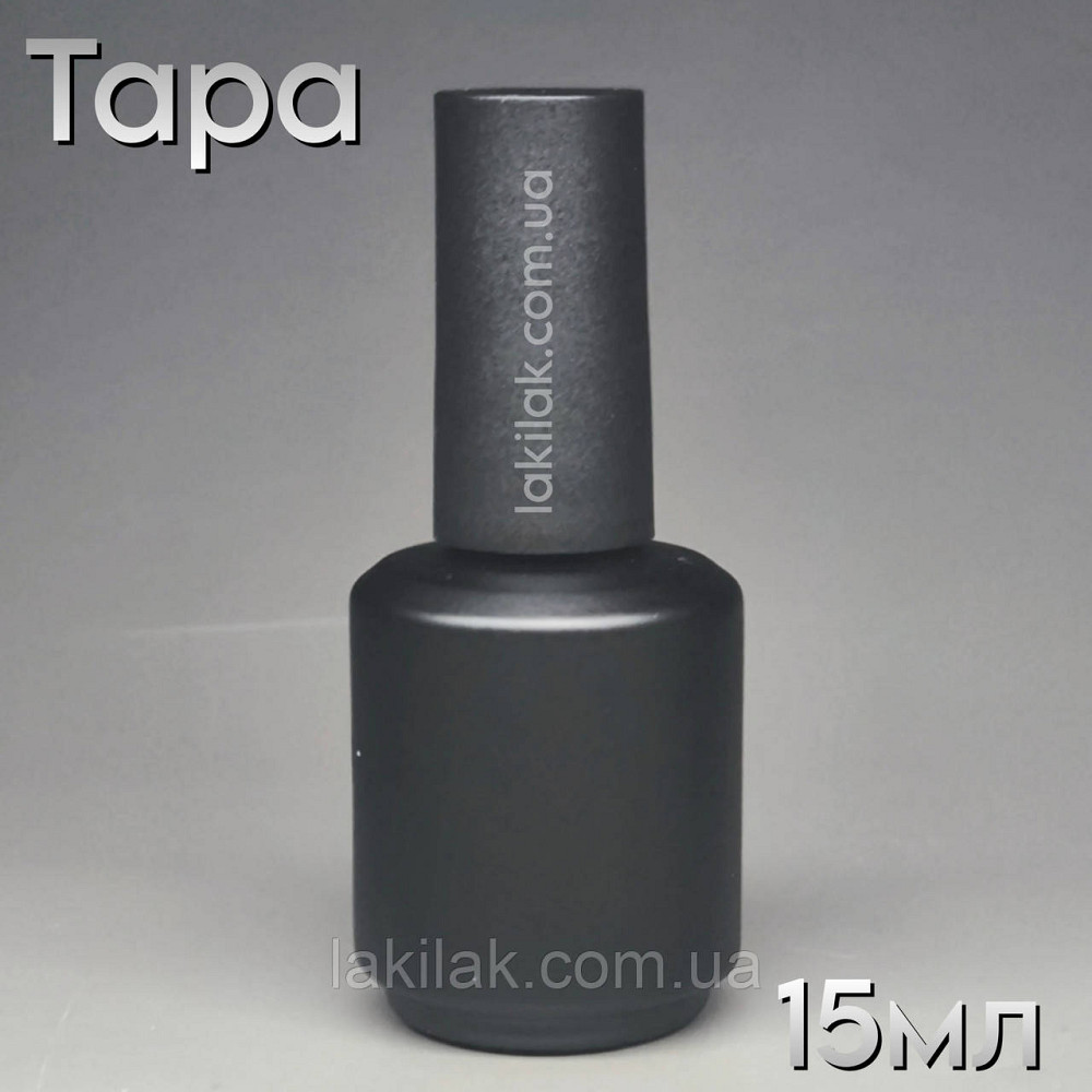 ТАРА пляшка 15мл з пензликом (пляшка чорна, кришка чорна) Херсон - фото 1