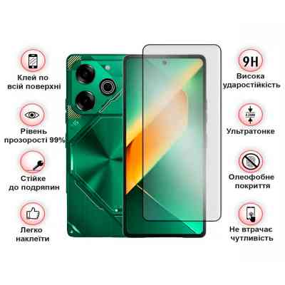 Стекло защитное BeCover Tecno POVA 6 Neo (LI6) 6.78" Black (711581) Винница