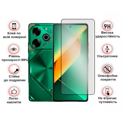 Стекло защитное BeCover Tecno POVA 6 Neo (LI6) 6.78" Black (711581) Винница - изображение 3