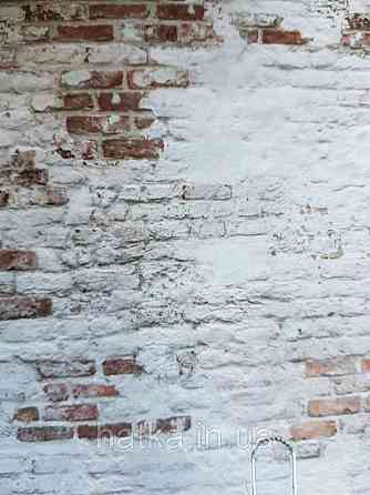 Шпалери вінілові Grandeco One roll one motif 2 EP6101 панно 3д під цеглу під штукатурку коричневий молочний Київ