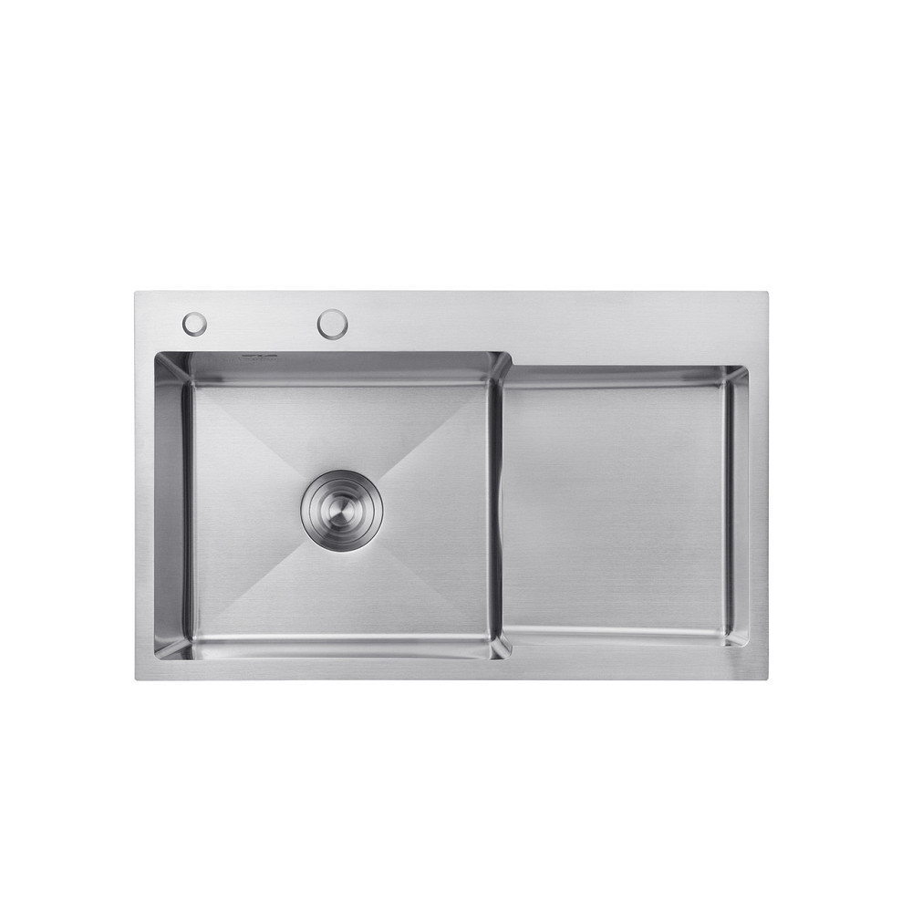 Кухонная мойка с нержавеющей стали Kroner KRP Gebürstet - 7848LHM (3/1 мм) Киев - изображение 1