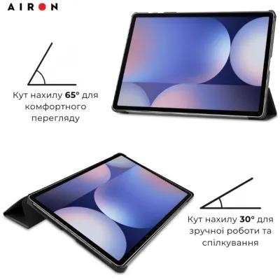 Чехол для планшета AirOn Premium Samsung Galaxy tab S10 Plus 12.4 2024 + film Black (4822356758483) Винница