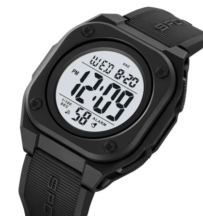 Часы мужские наручные спортивные Skmei 2160 (Черный с белым циферблатом) Киев