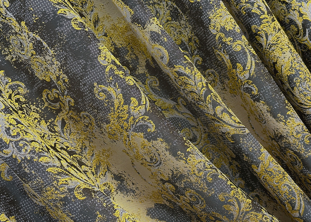 Комплект готових штор VR-Textil Льон Преміум № 1834ш Сірий з жовтим 150х295 см 2 шт (33-0826) Київ - фото 6