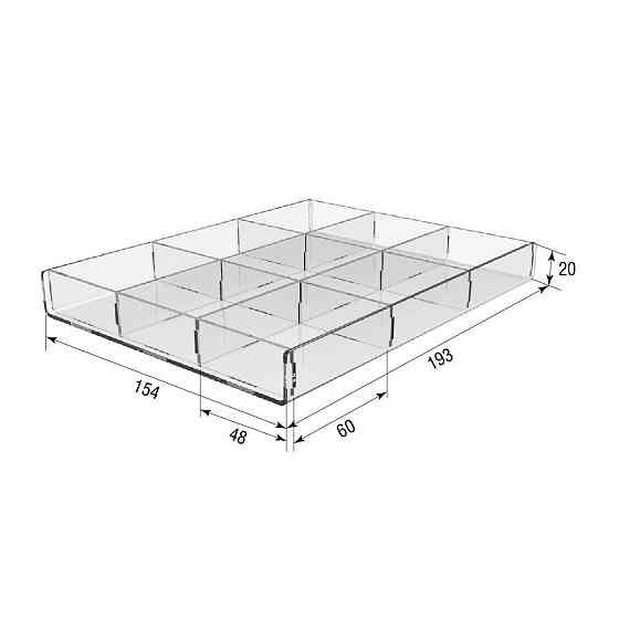 Коробка акрилова EKOSTAR 193х154х20 Київ