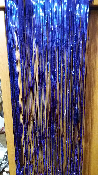 Дождик новогодний 150 см на 45 см синий Киев - изображение 1