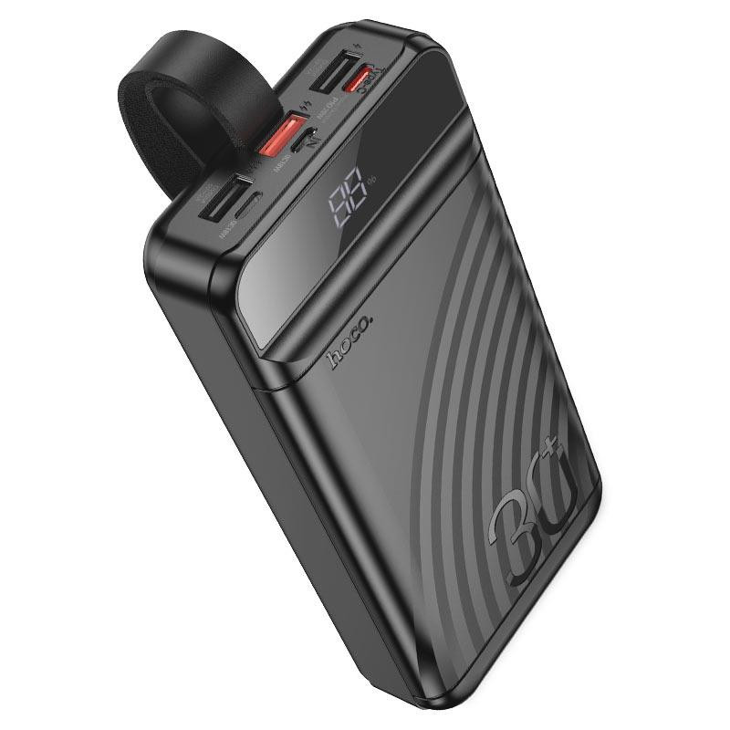 Зовнішній акумулятор HOCO J123B Element 22.5W+PD20W fully compatible power bank with digital display(30000mAh) Black Київ - фото 7