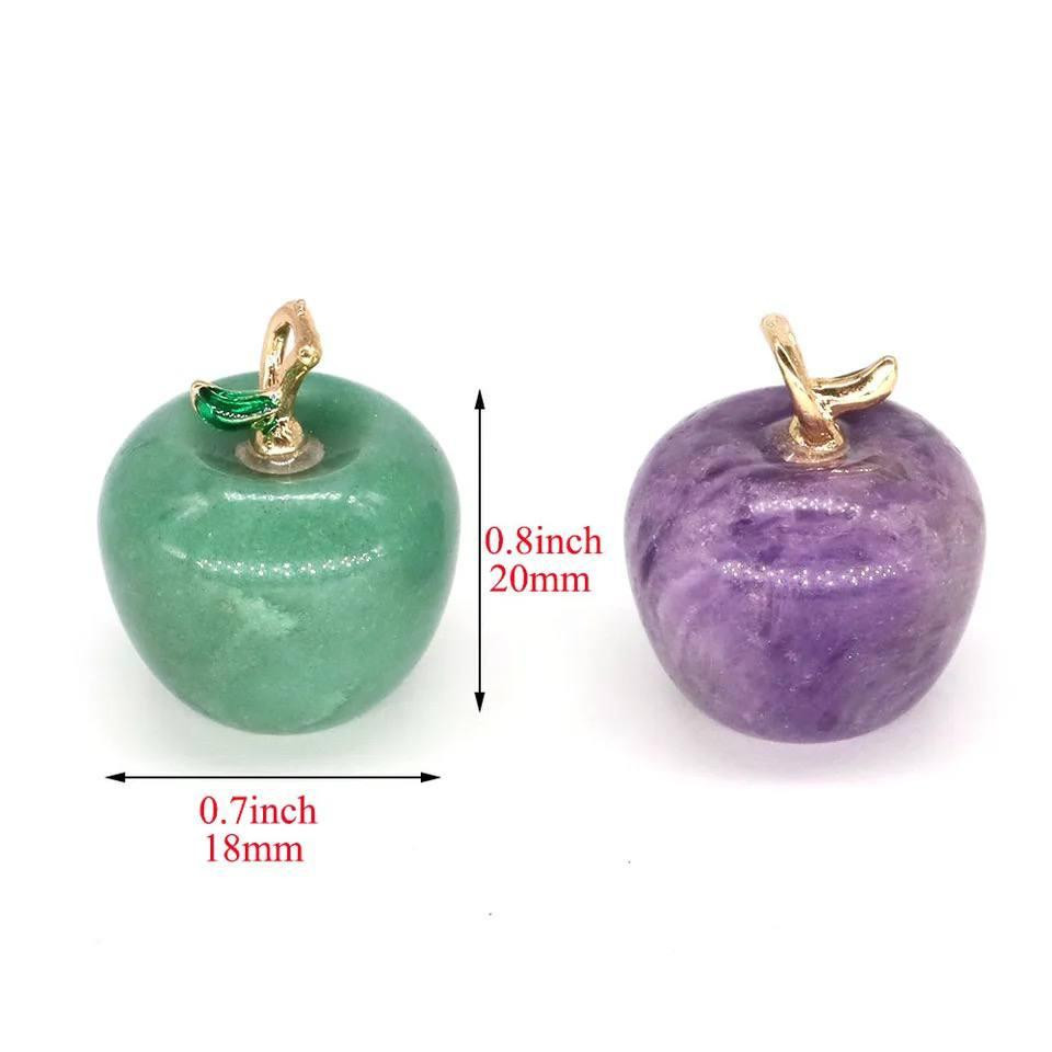 Підвіска-кулон у формі яблука з натуральним каменем родонітом розміром 18*21 мм. Уцінка Київ - фото 3