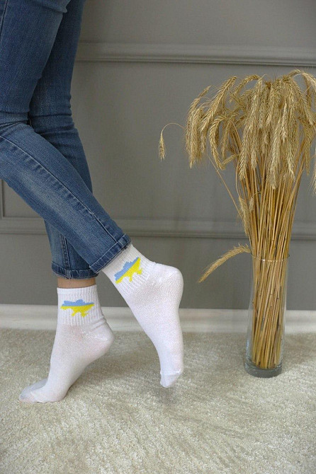 Шкарпетки білі патріотичні Україна р.36-40 Чернівці - фото 1