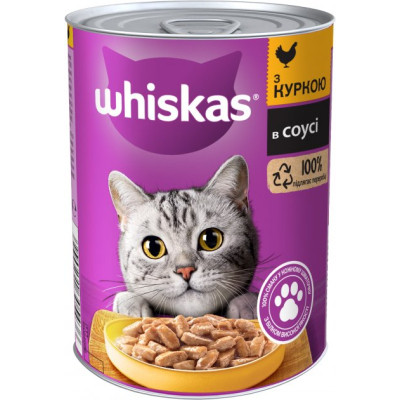Консерви для котів Whiskas з куркою в соусі 400 г (5900951305436) Вінниця - фото 1