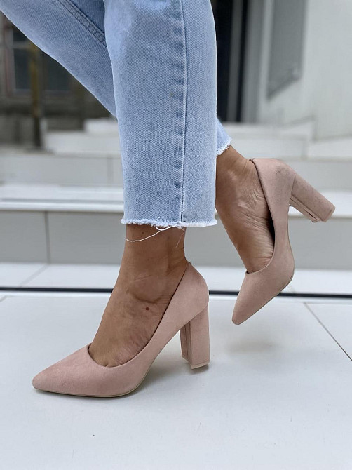 Comer Туфлі жіночі COMER пудра еко-замша каблук 8см 37р. (AH-10 3428) Коломия - фото 7