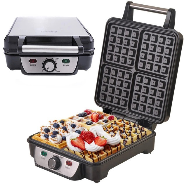 Вафельниця електрична Camry CR 3025 1500Вт для бельгійських віденських вафель з терморегулятором 4 форми XY-99 Івано-Франківськ - фото 1