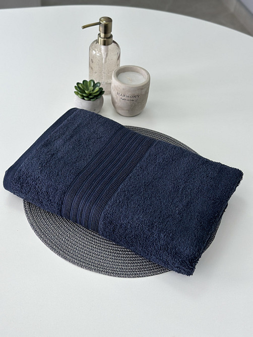 Полотенце банное Ideal Textile однотонное 500 г/м2 70х140 см (56860394) Графіт 1 шт Черновцы - изображение 2