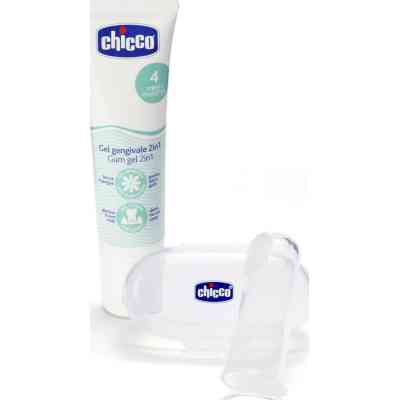 Детская зубная паста Chicco Набор: гель для десен 2в1+ зубная щетка-массажер (11262.00) Винница