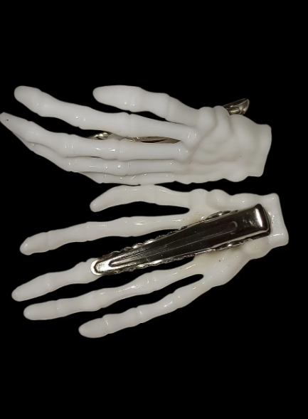 Заколки на Хелловін Скелет one size білий Київ - фото 3