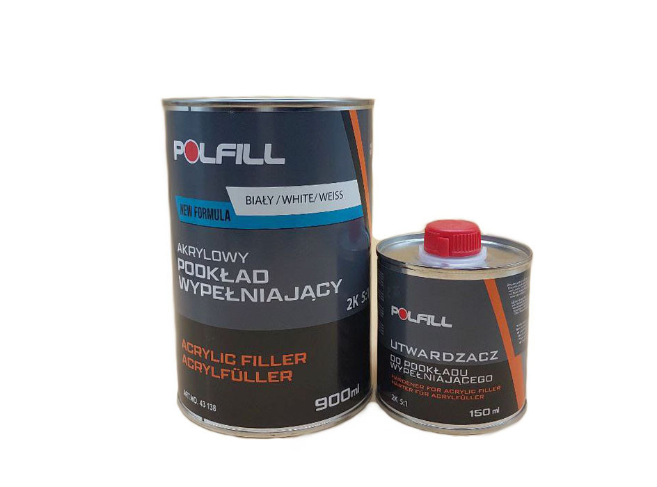 Грунт акриловый 5:1 2K Eco белый 750мл+150мл затв. Polfill Киев - изображение 1