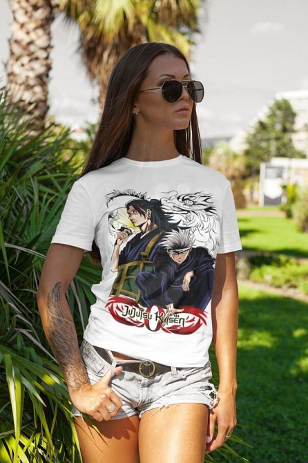 Футболка аниме Магическая битва оверсайз (S/M/L) Черний AnimeJ0850 Днепр - изображение 2