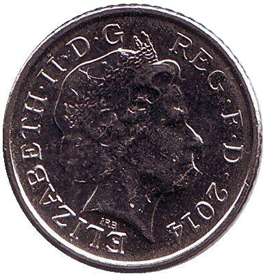 Монета 5 пенсів. 2014 рік, Великобританія. Полтава - фото 1