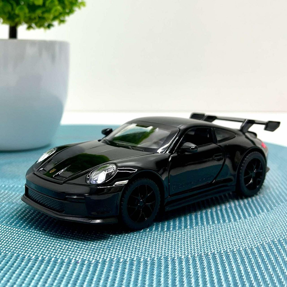 Машинка металева АвтоЕксперт Porsche 911 1:32 світло/звук 15см Чорна (14772) Чернігів - фото 1