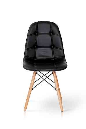 Стілець ДЖАСТІН, шкірзам чорний Київ