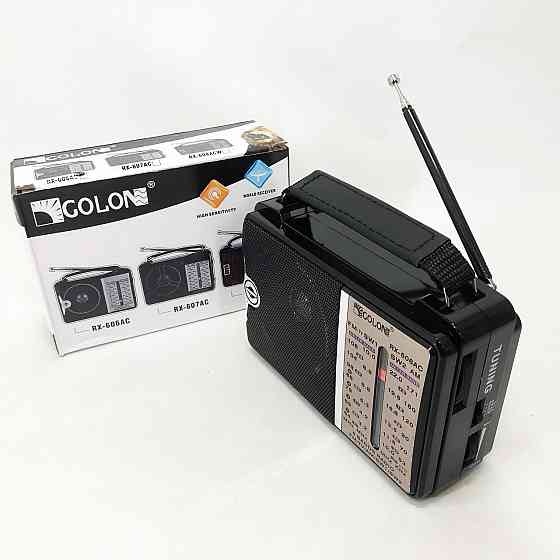 Радіоприймач портативне радіо Golon RX-606 від мережі та на батарейках приймач ретро колонка MV-565 fm акустична Київ