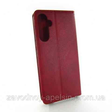 Чехол книжка Samsung A34 A346 Кожаный (красный) Одесса