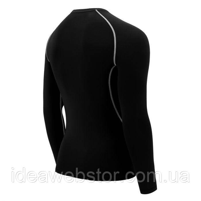 Рашгард RDX Lycra XL чорний із довгим рукавом компресійна футболка для ММА БJJ-Геплінга фітнесу та тренувань Київ - фото 17