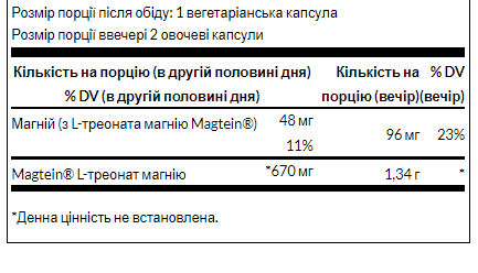 Магній L треонат  Swanson Magnesium L heonate 90veg капс Київ - фото 2