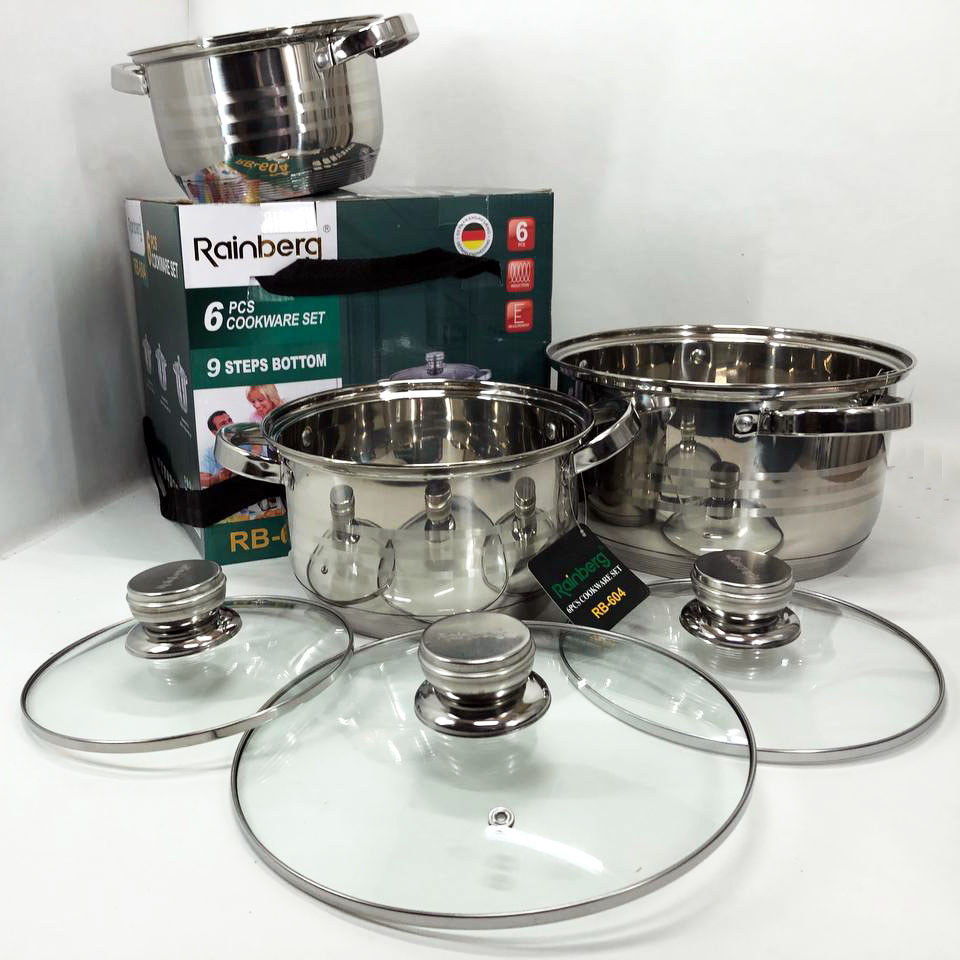 Набір каструль хорошої якості, Каструлі з кришками, Набір якісних каструль, Хороші каструлі BE-97 Івано-Франківськ - фото 7