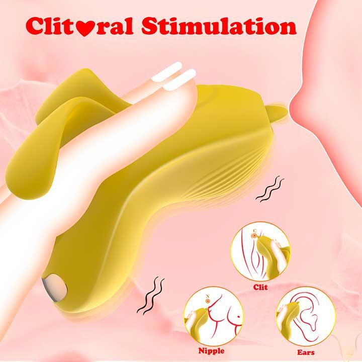 Клітеральний смарт-вібратор на палець Love Spouse Жовтий — Смарт вібратори Вінниця - фото 6